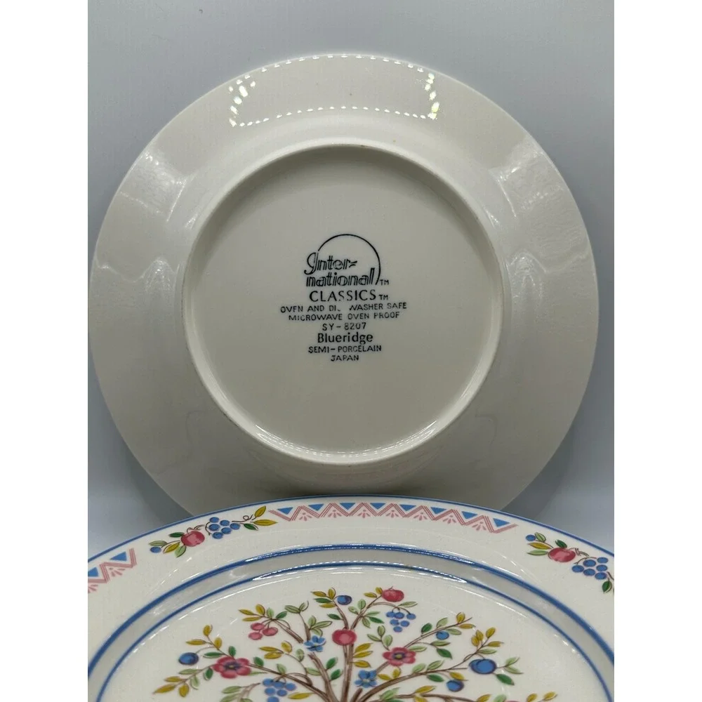 Vintage International‎ China Blueridge Pattern Set/3 Salad Bread Plates Nice!